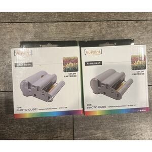 Two Vupoint Solution Color Cartridge ACS-IP-P10-VP Photo Cube Compact Printer